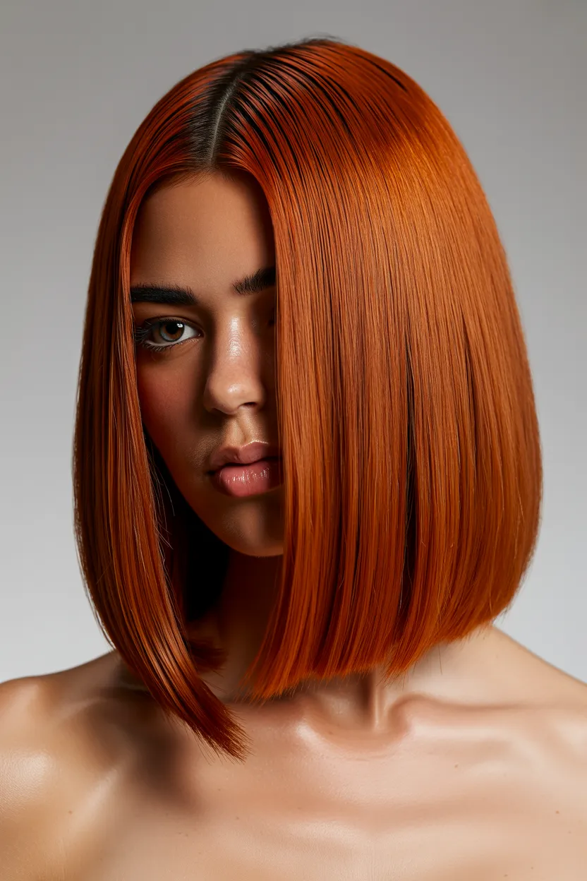 sleek mid-length cut