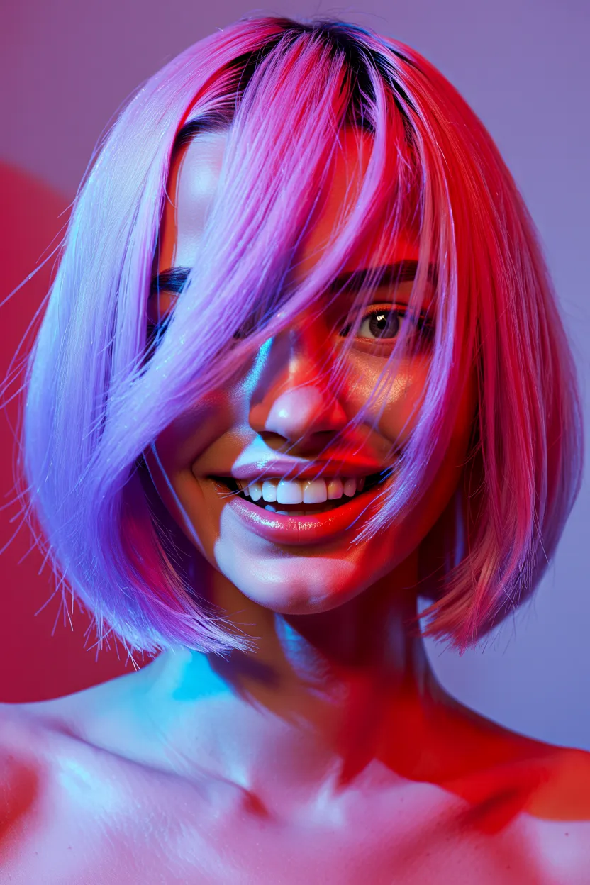 pastel hued bob