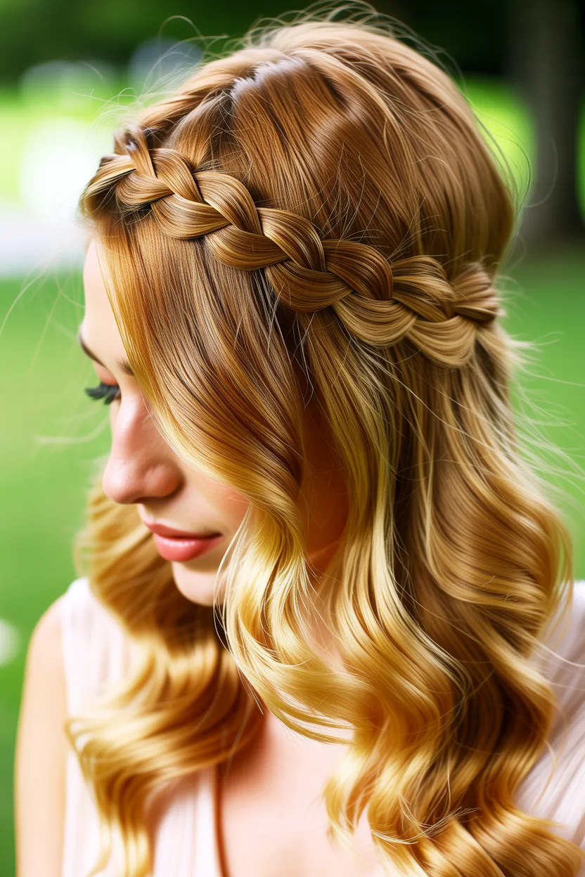 braided headband look