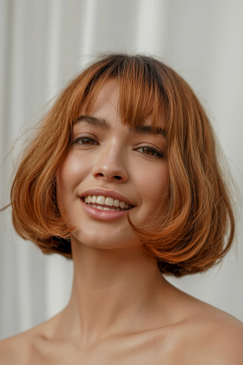 wispy fringe bouncy bob