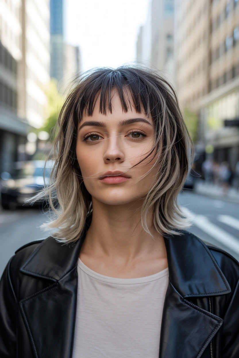 choppy bangs collarbone cut