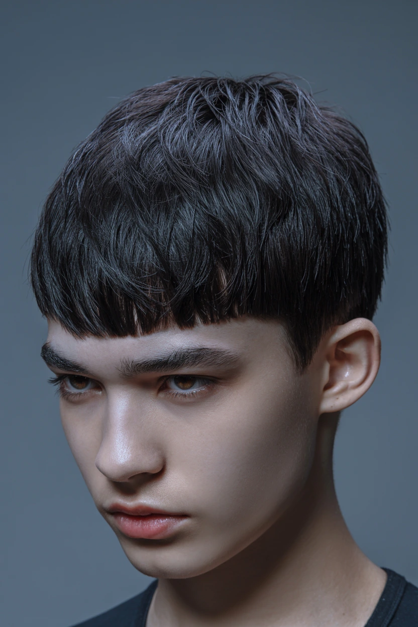 choppy tapered bowl cut