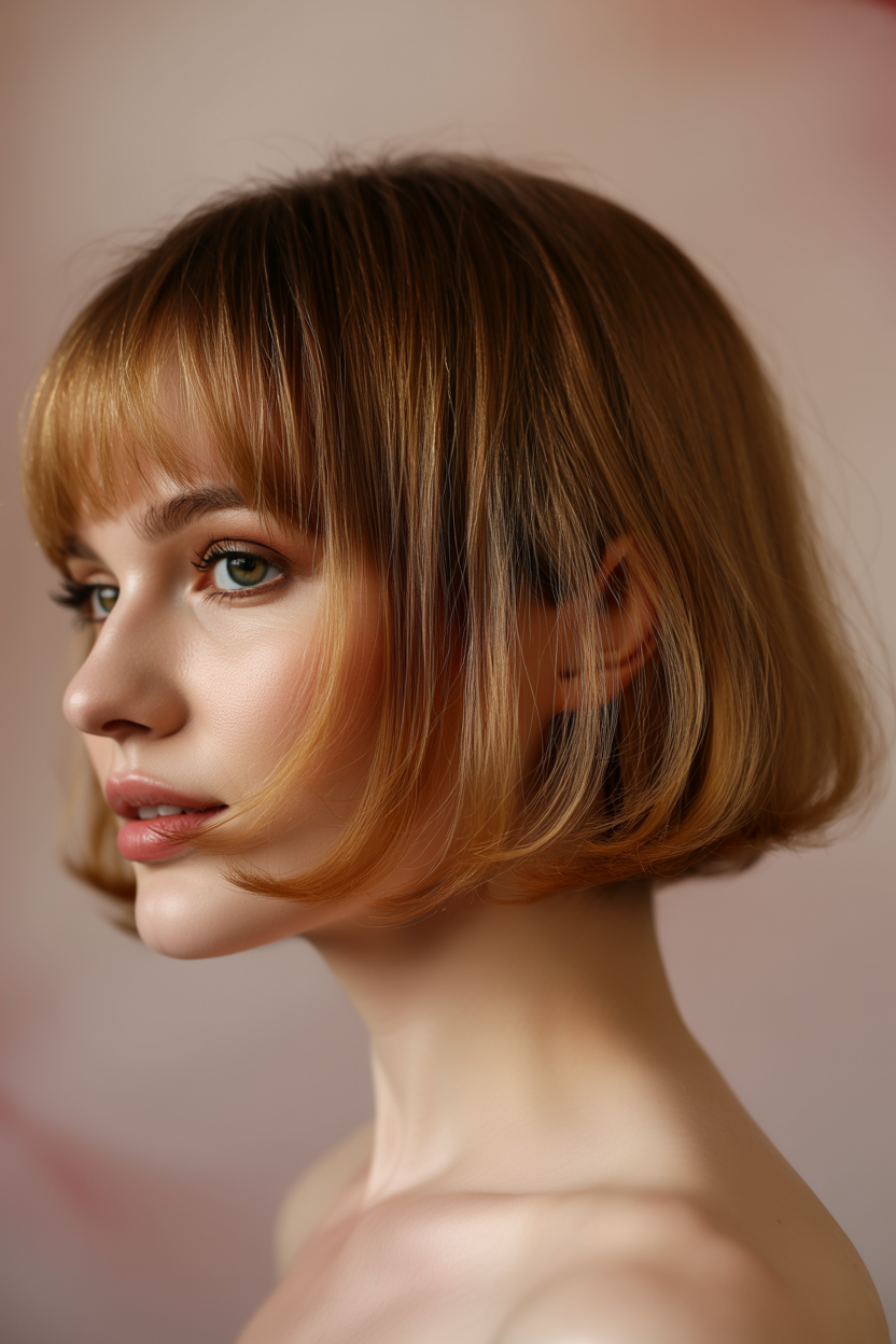 wispy bangs bob