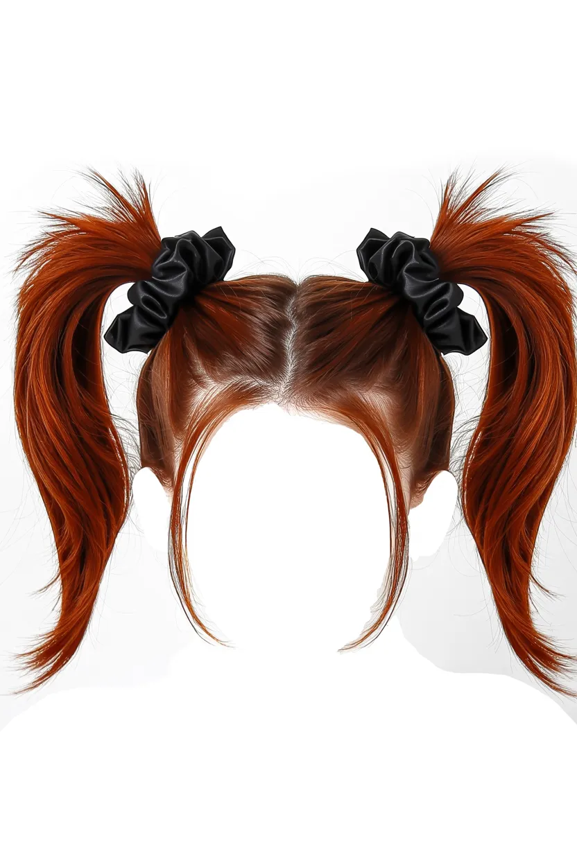 retro pigtail tendrils