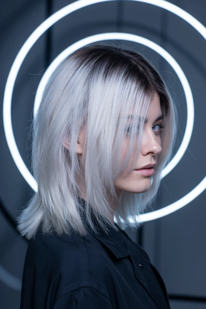 ash blonde shadow root