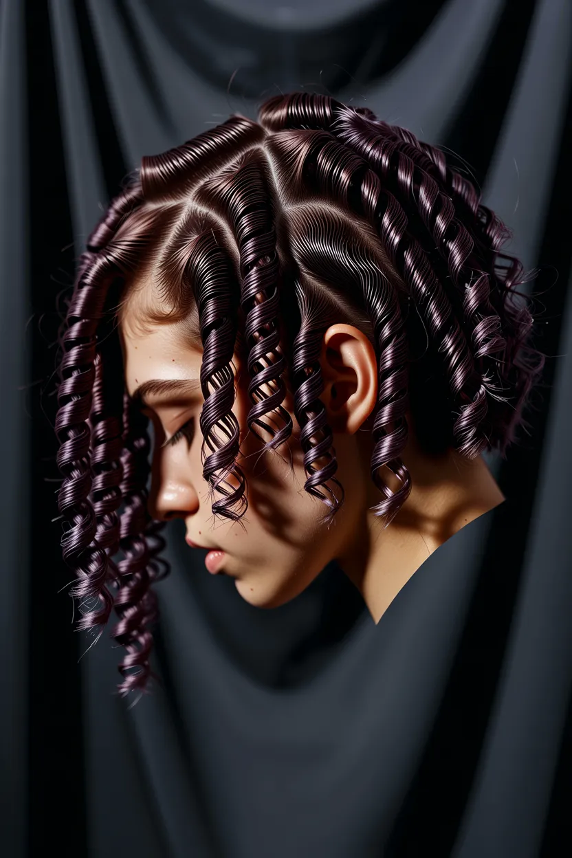 asymmetrical crop with coils