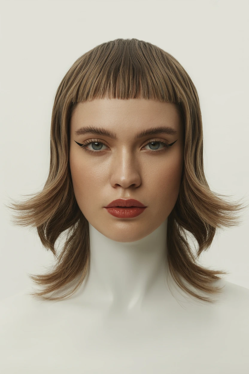 micro bangs textured cut