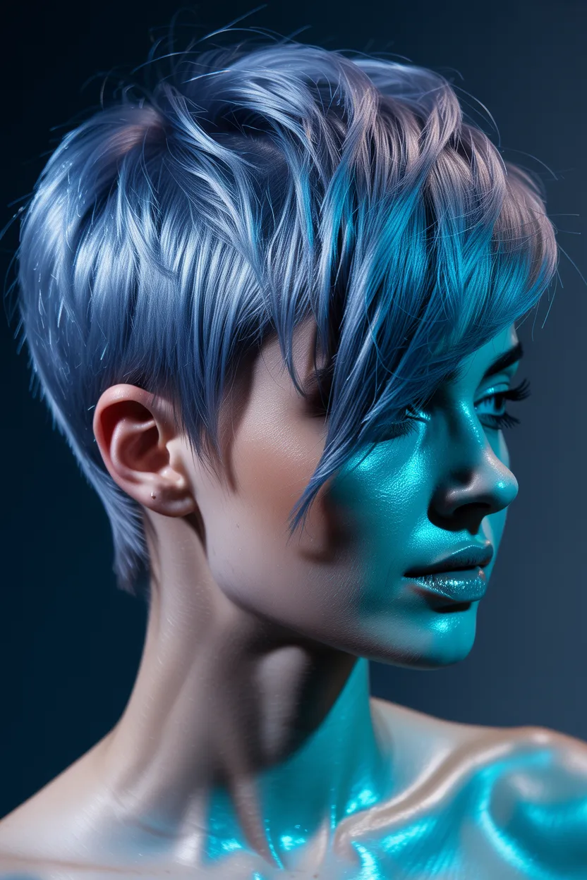 white blonde waves