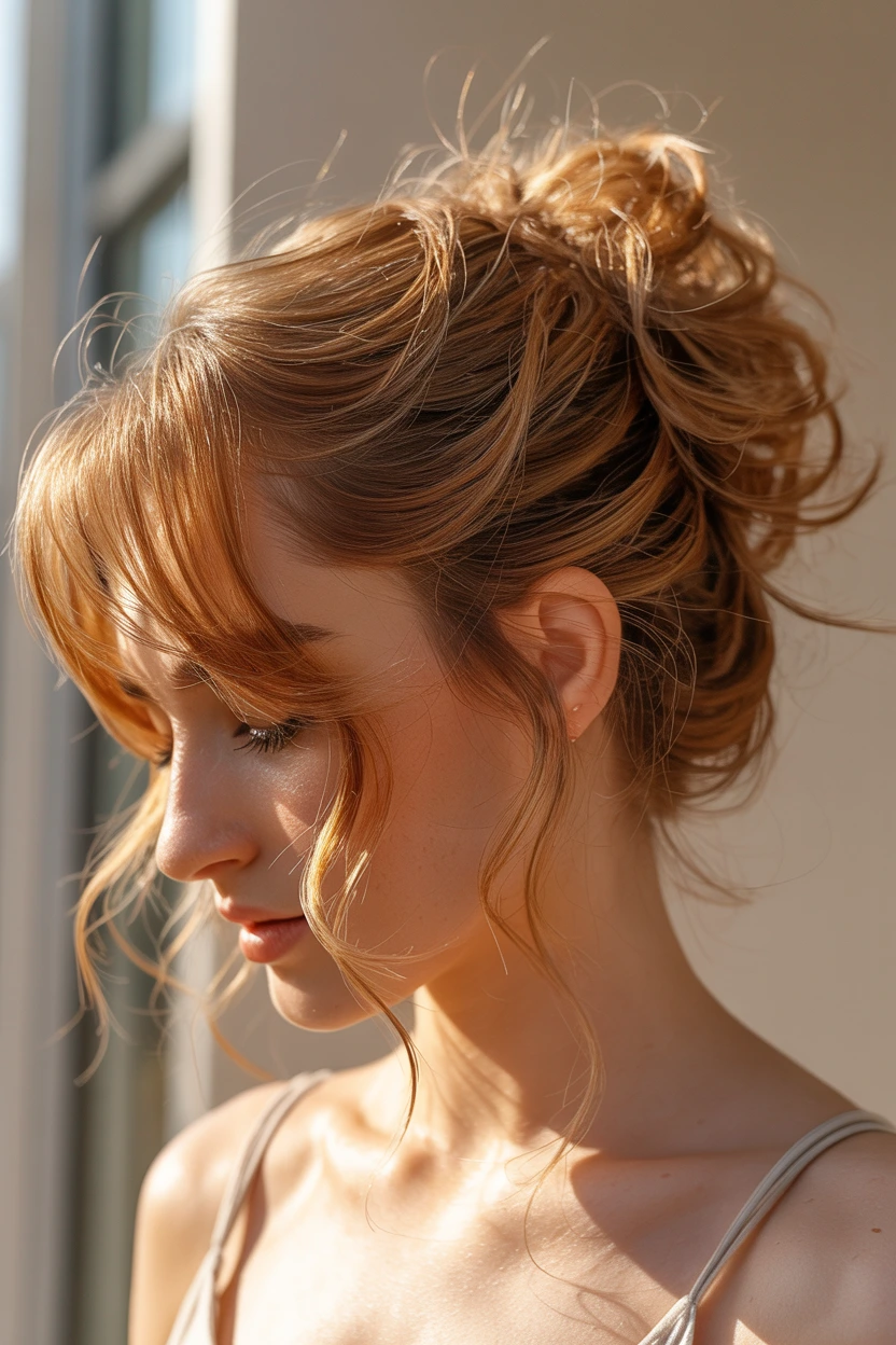sun-kissed cinnamon tendrils
