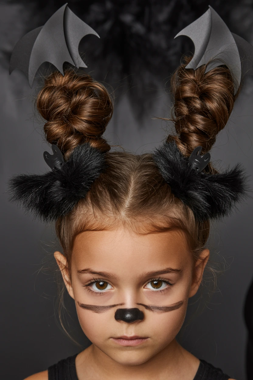 high witch hat updo with glitter roots