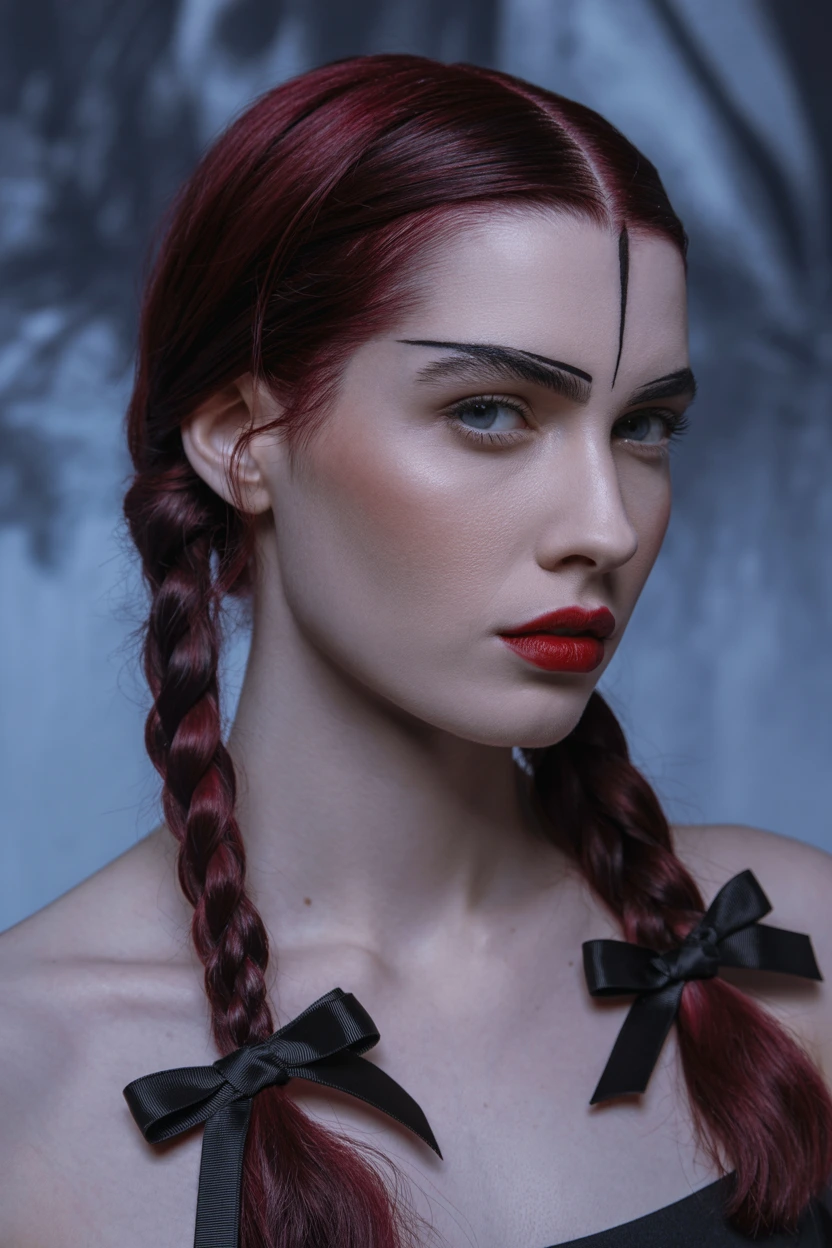 sleek black witch cute halloween hairstyle