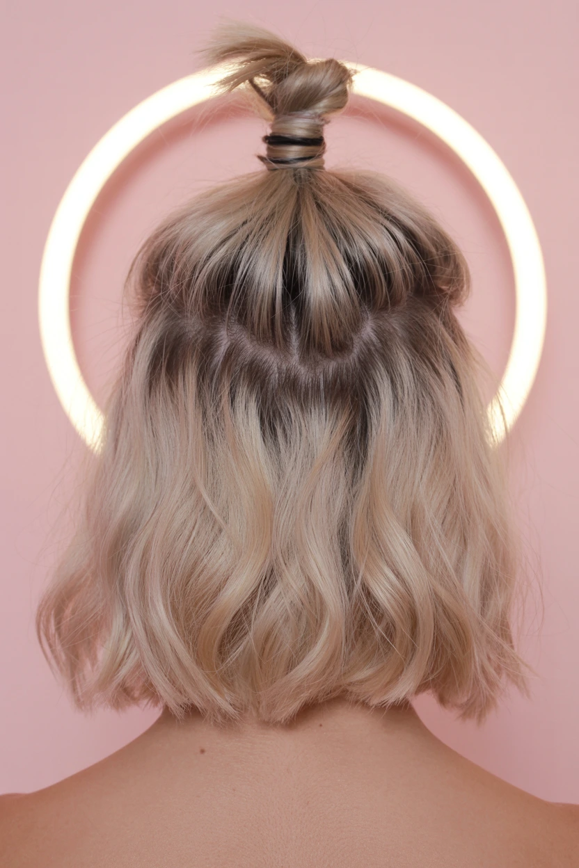 half up top knot