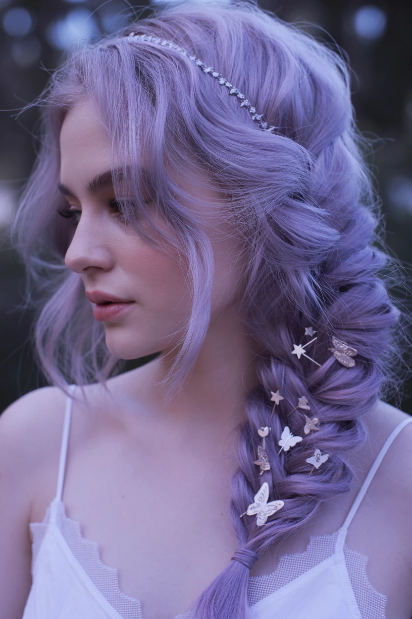 voluminous spider web cute halloween hairstyle